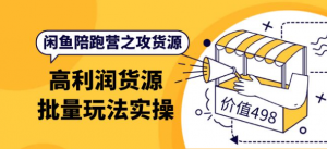闲鱼货源从哪里找：闲鱼高利润货源批量玩法，月入过万实操-暗冰资源网