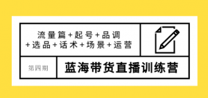 蓝海带货直播怎么样？最新蓝海带货直播课程，让您快速上手蓝海带货直播！-暗冰资源网