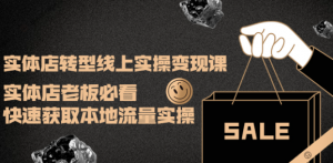 实体店转型线上变现课程:实体店老板必看,快速获取本地流量-暗冰资源网